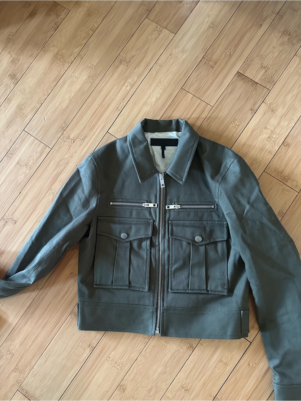 Rag & Bone Women’s Olive Green Utility Jacket - Zip Front